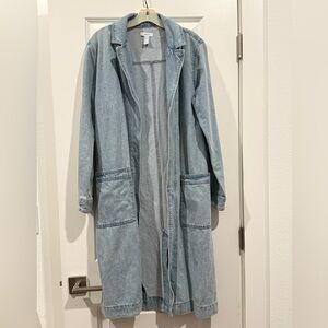 Light Blue Denim Women's Coat